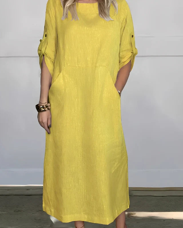 Susan Casual Dress | Pure Linen - (Loose Fit)