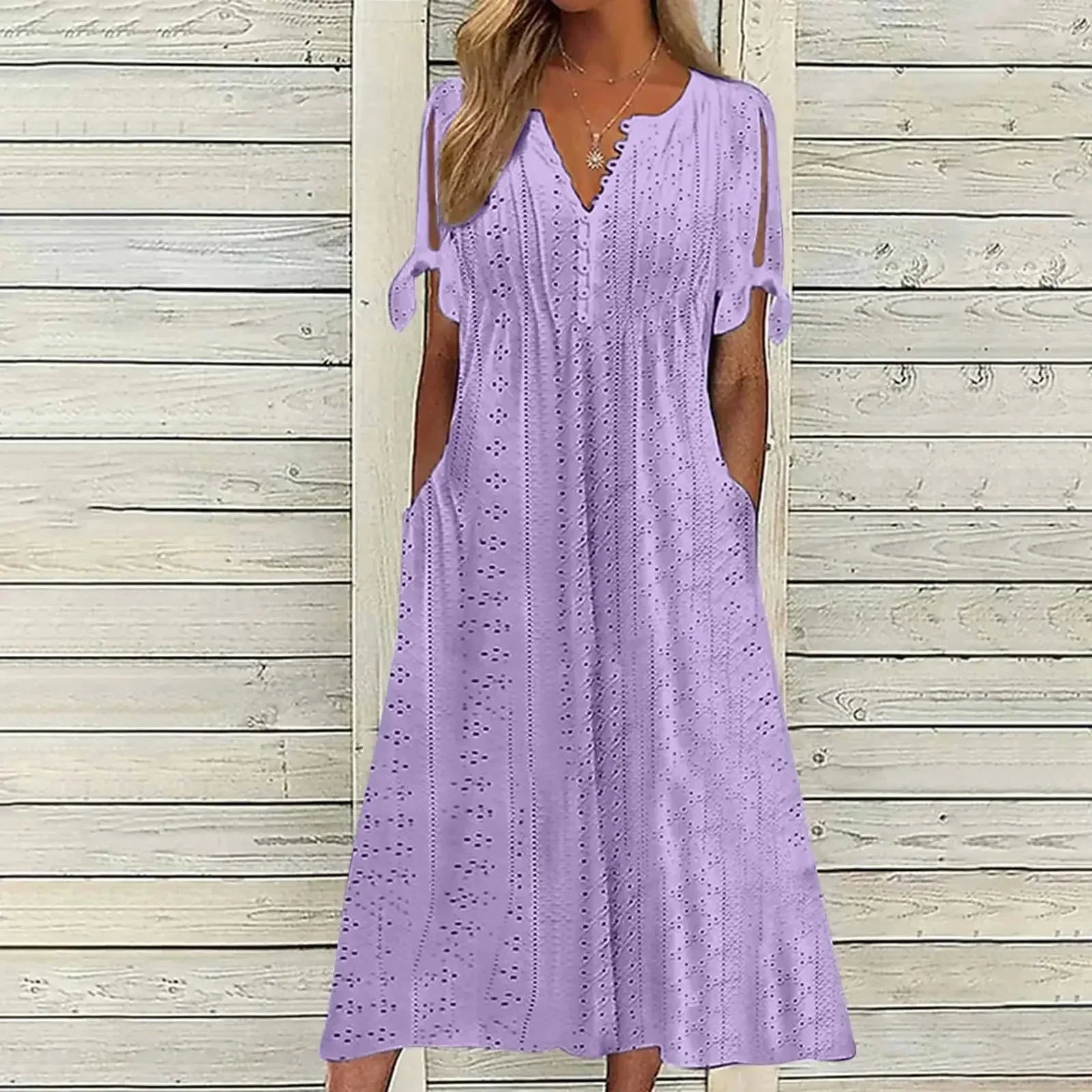 Jana Lace Dress - V-Neck Short Sleeve (Summer 2026)