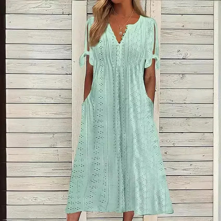 Jana Lace Dress - V-Neck Short Sleeve (Summer 2026)