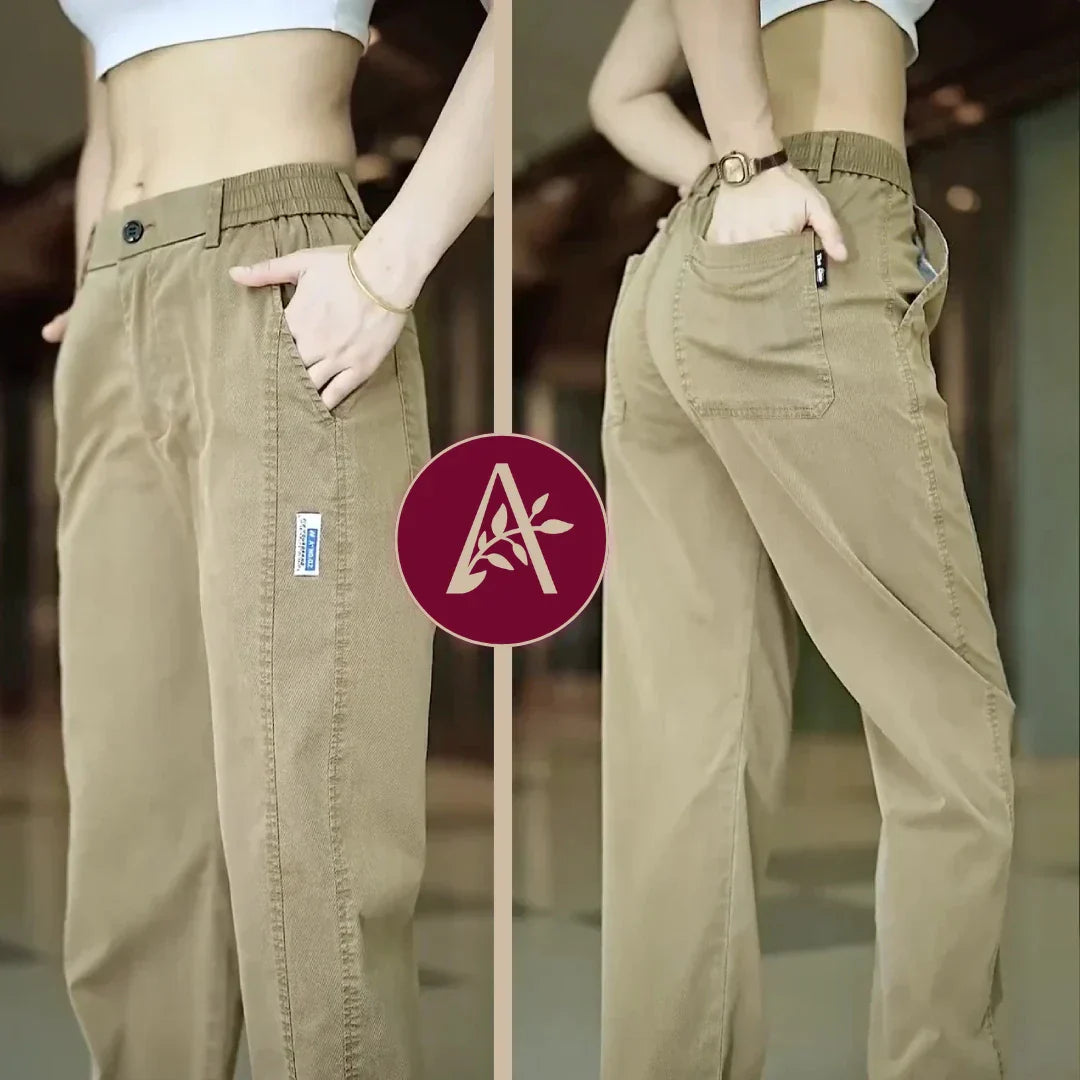 [Pay 2, Get 3] Aurora Women's Ice Silk and Polyester Knit Trousers (Your New Favorite Piece!)