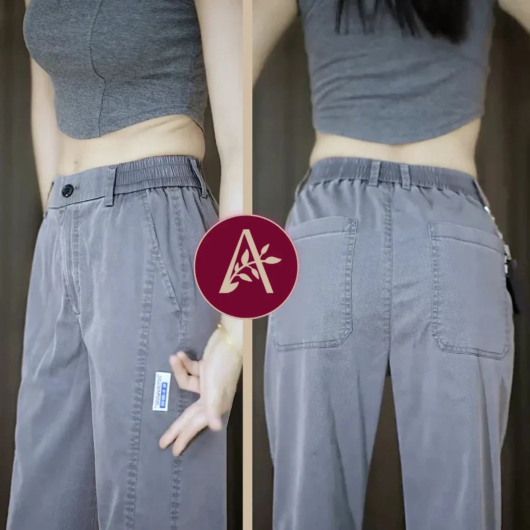 [Pay 2, Get 3] Aurora Women's Ice Silk and Polyester Knit Trousers (Your New Favorite Piece!)
