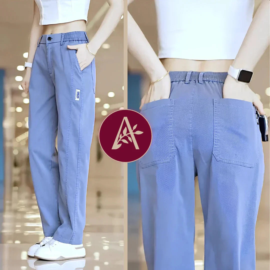 [Pay 2, Get 3] Aurora Women's Ice Silk and Polyester Knit Trousers (Your New Favorite Piece!)