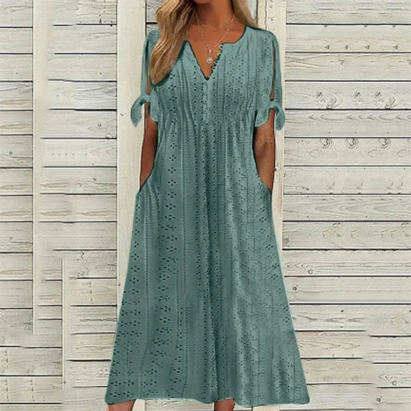 Jana Lace Dress - V-Neck Short Sleeve (Summer 2026)