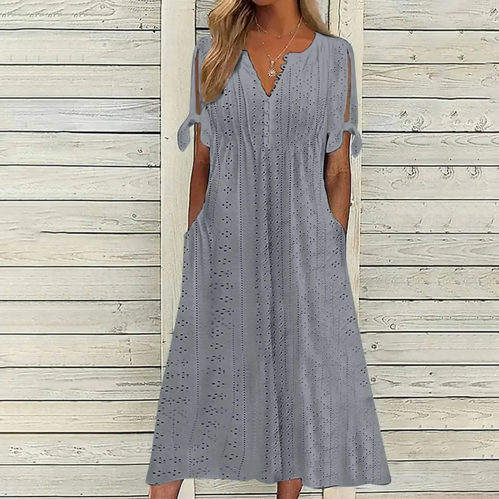 Jana Lace Dress - V-Neck Short Sleeve (Summer 2026)
