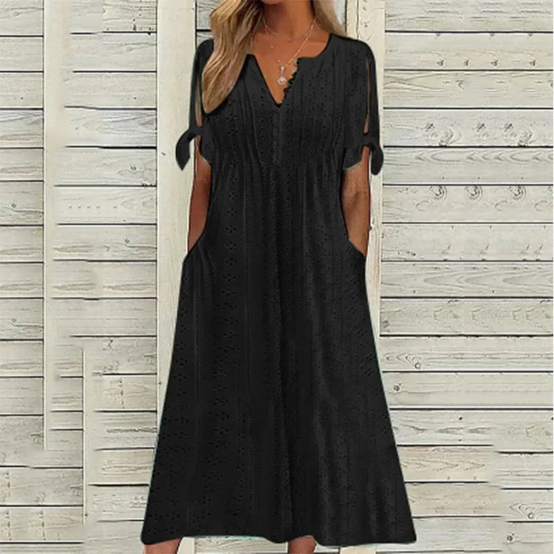 Jana Lace Dress - V-Neck Short Sleeve (Summer 2026)