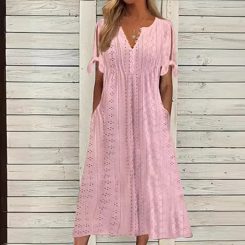 Jana Lace Dress - V-Neck Short Sleeve (Summer 2026)