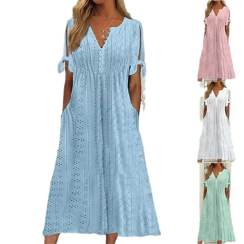 Jana Lace Dress - V-Neck Short Sleeve (Summer 2026)